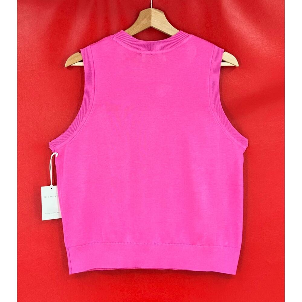 Free Assembly Women's Classic Fuchsia Pineapple Sleeveless Tank Top Size XL NWT - Picture 4 of 7